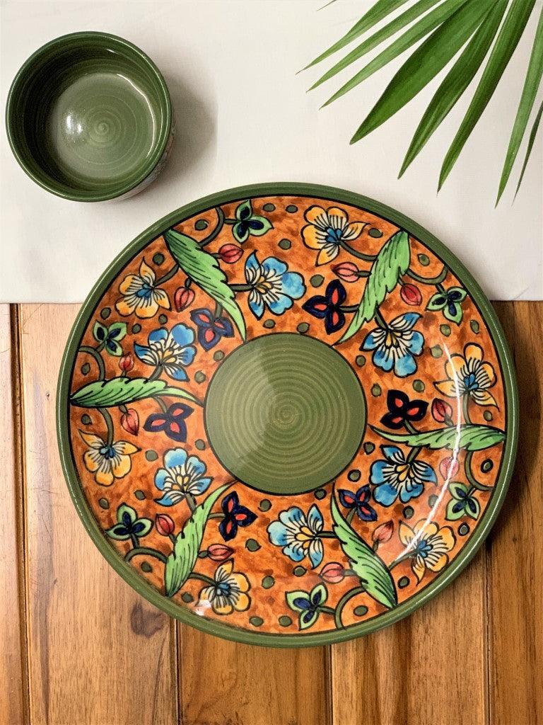 Hand Painted Turkish Dinnerware Set (2 Pcs) - Clayful Homes