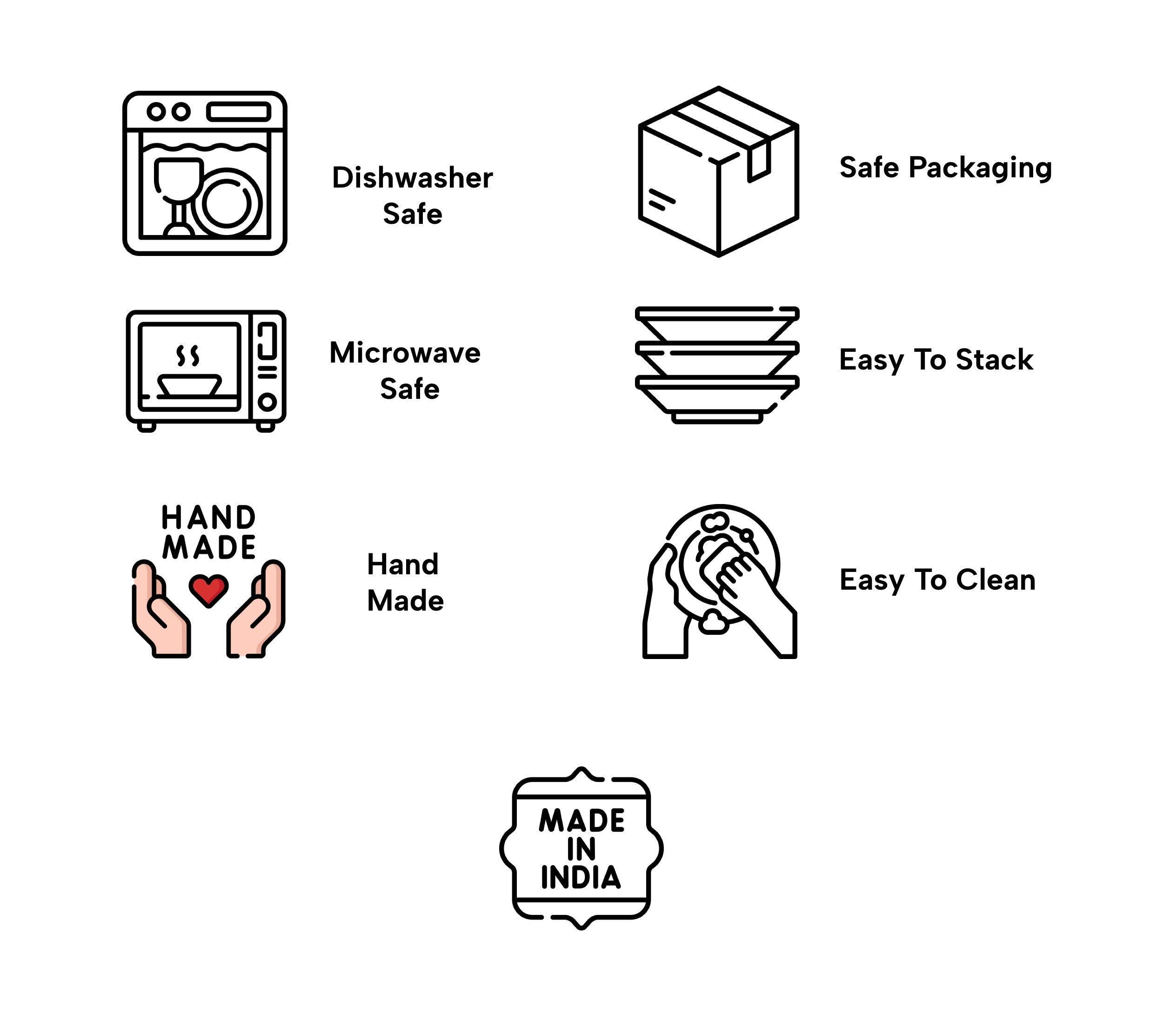 Blue Leaf Dinnerware Set (12 Pcs) - Clayful Homes