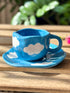 Blue Cloud Mug with Desert Plate - Clayful Homes
