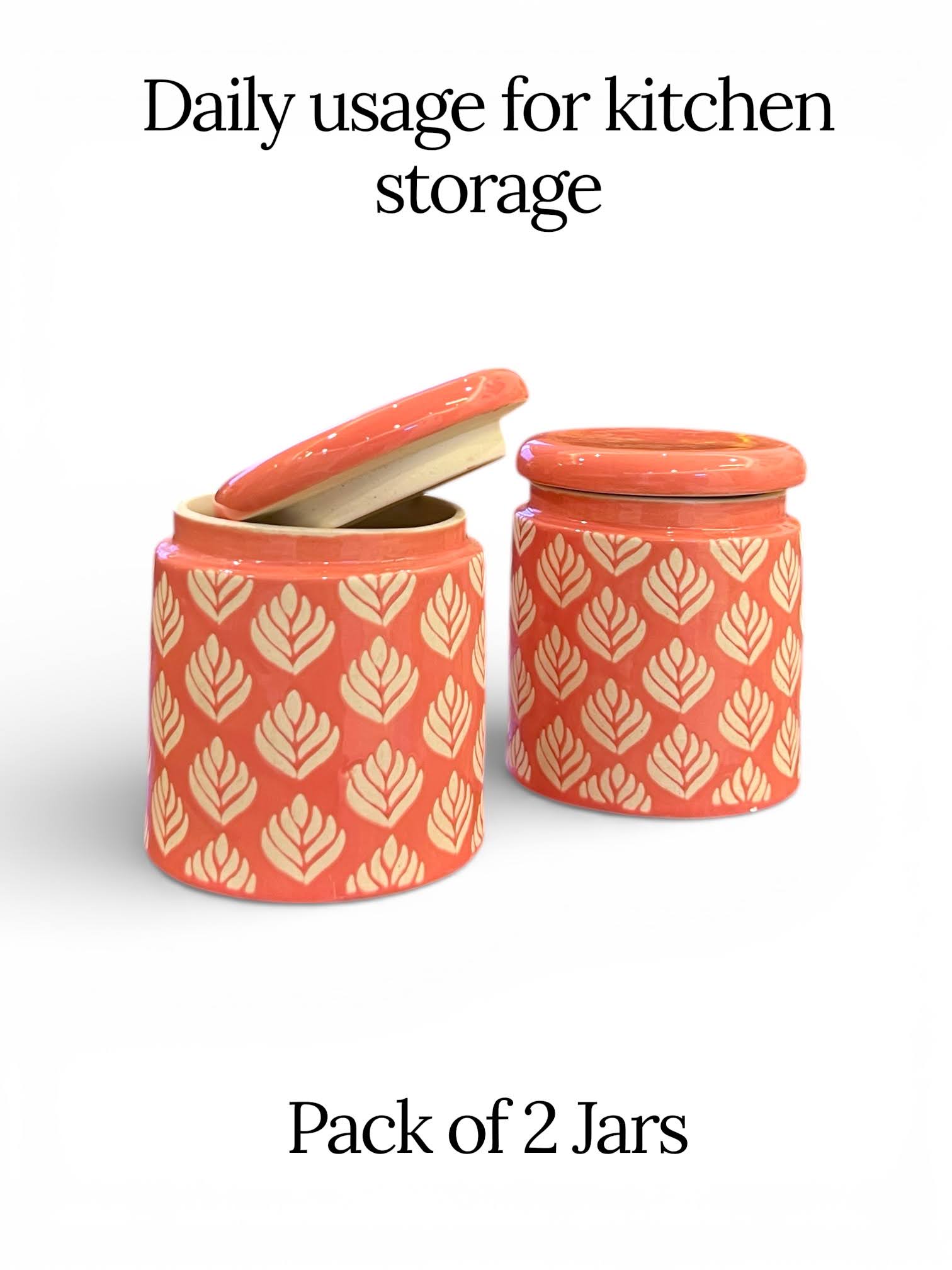 Pink Design Jars Pack of 2 - Clayful Homes