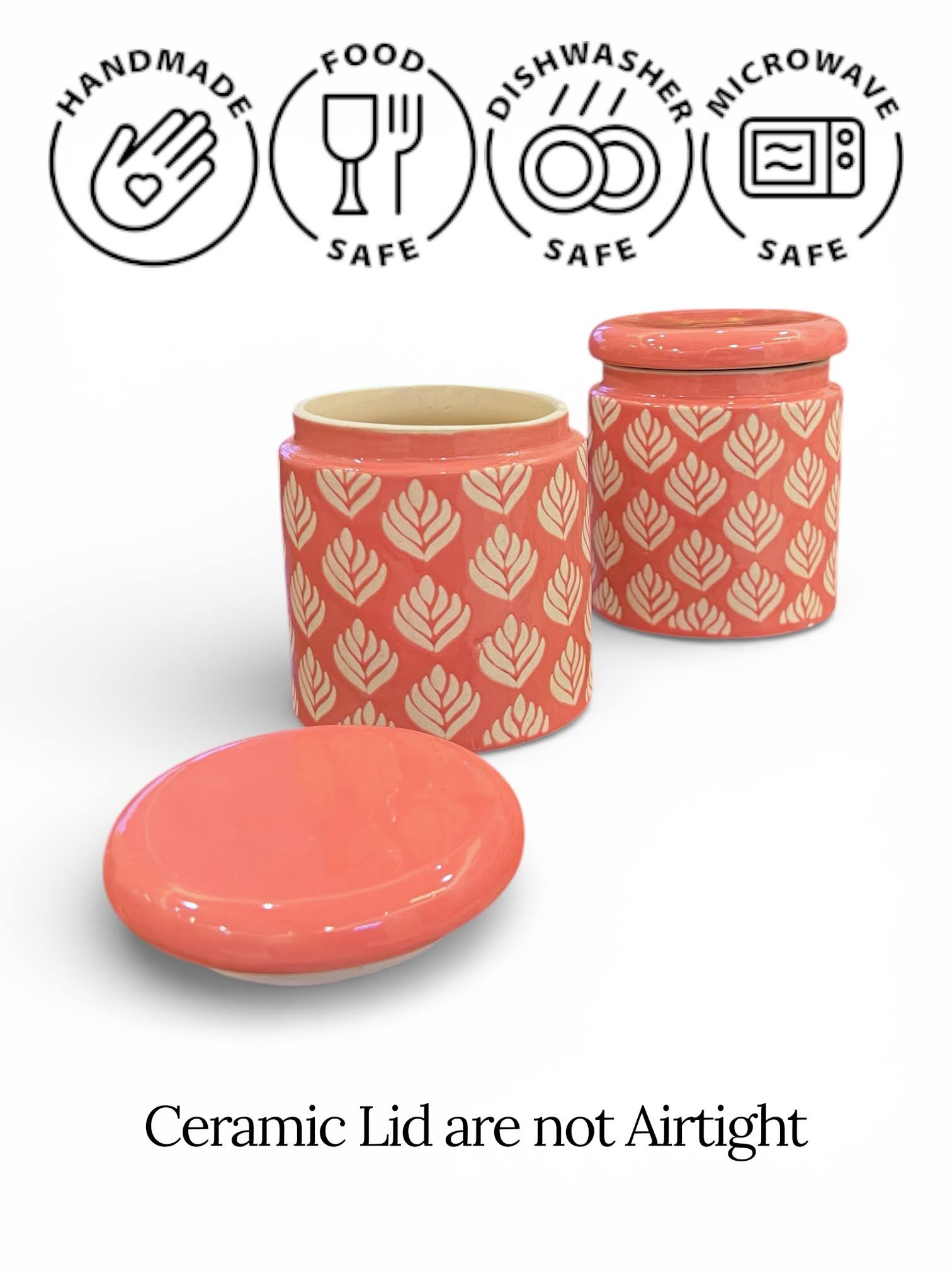 Pink Design Jars Pack of 2 - Clayful Homes