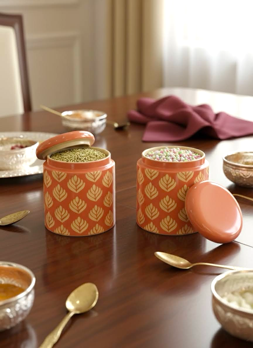 Pink Design Jars Pack of 2 - Clayful Homes