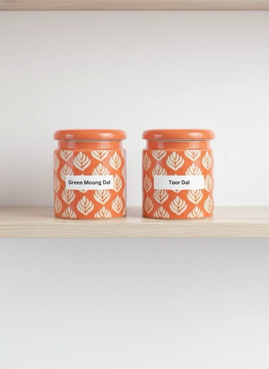 Pink Design Jars Pack of 2 - Clayful Homes