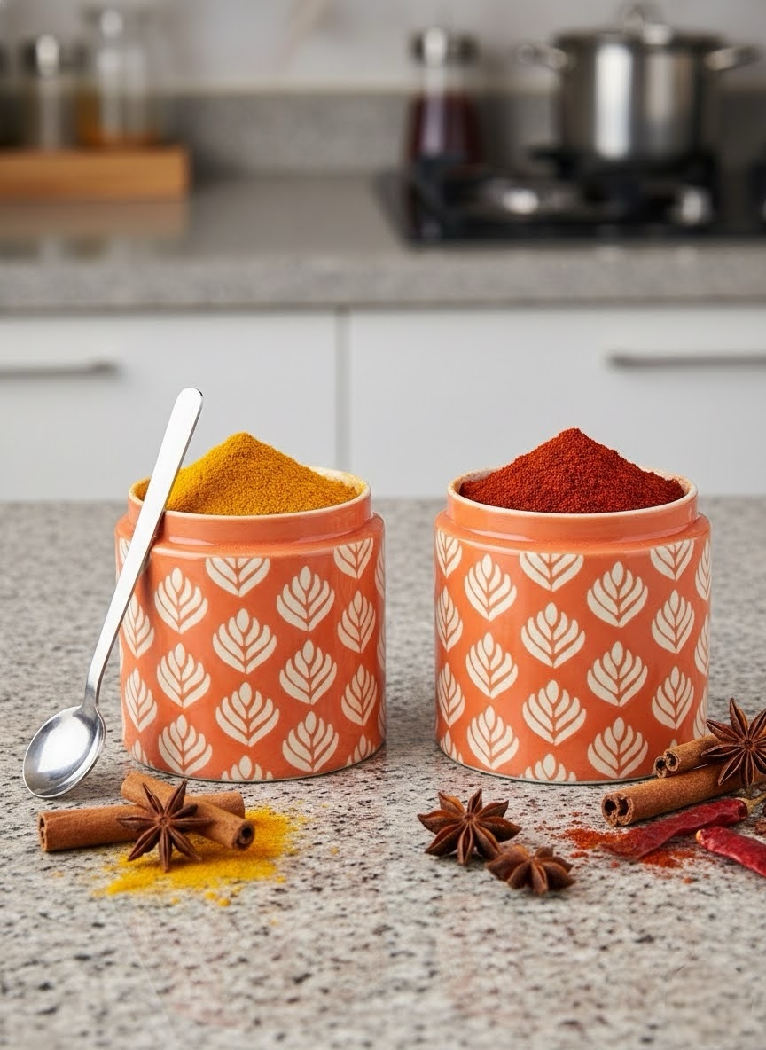 Pink Design Jars Pack of 2 - Clayful Homes