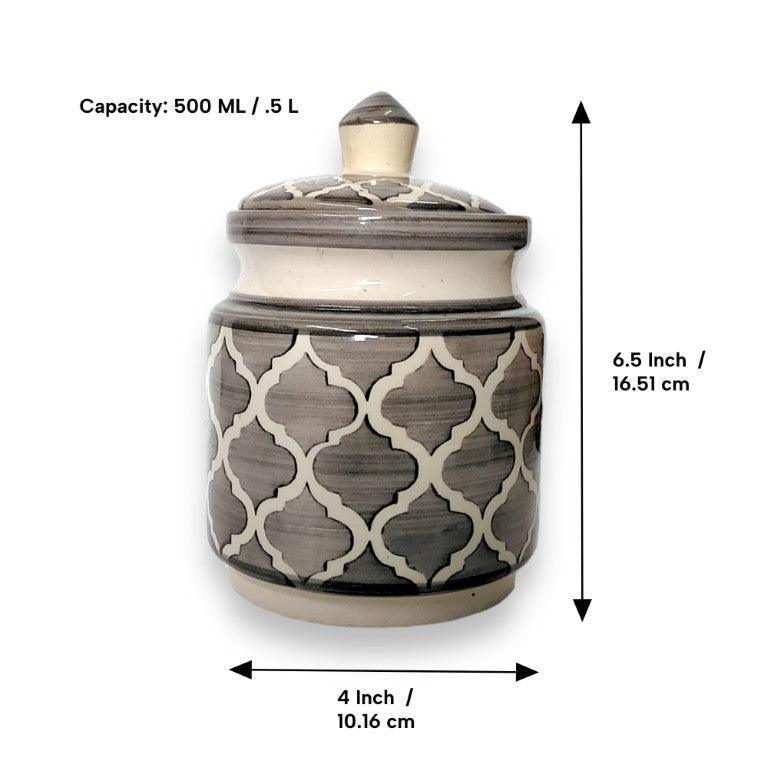 Two Morrocon Grey Jars - Clayful Homes