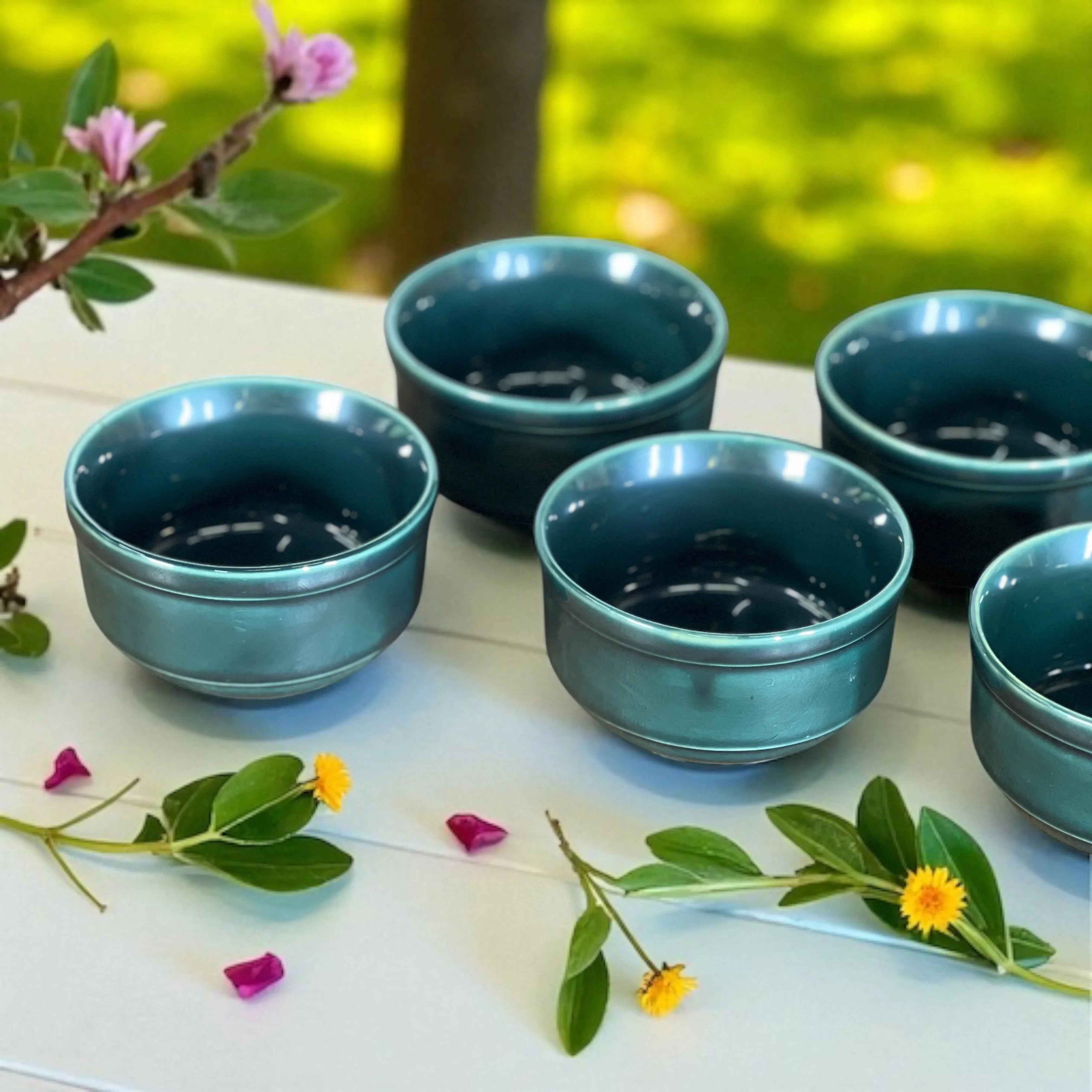 Studio Green Ceramic Soup Bowls Set of 6 - Clayful Homes