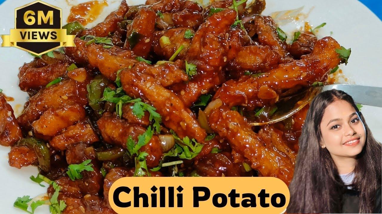 Chilli Potato Recipe | Crispy Chilli Potato | Easy Snacks to Make at Home - Clayful Homes