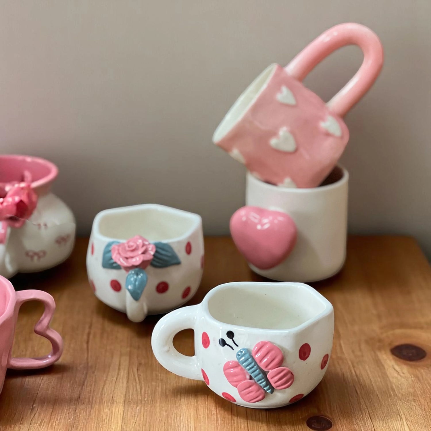 Shades of Pink Mugs ( Get 8 for price of 7) - Clayful Homes