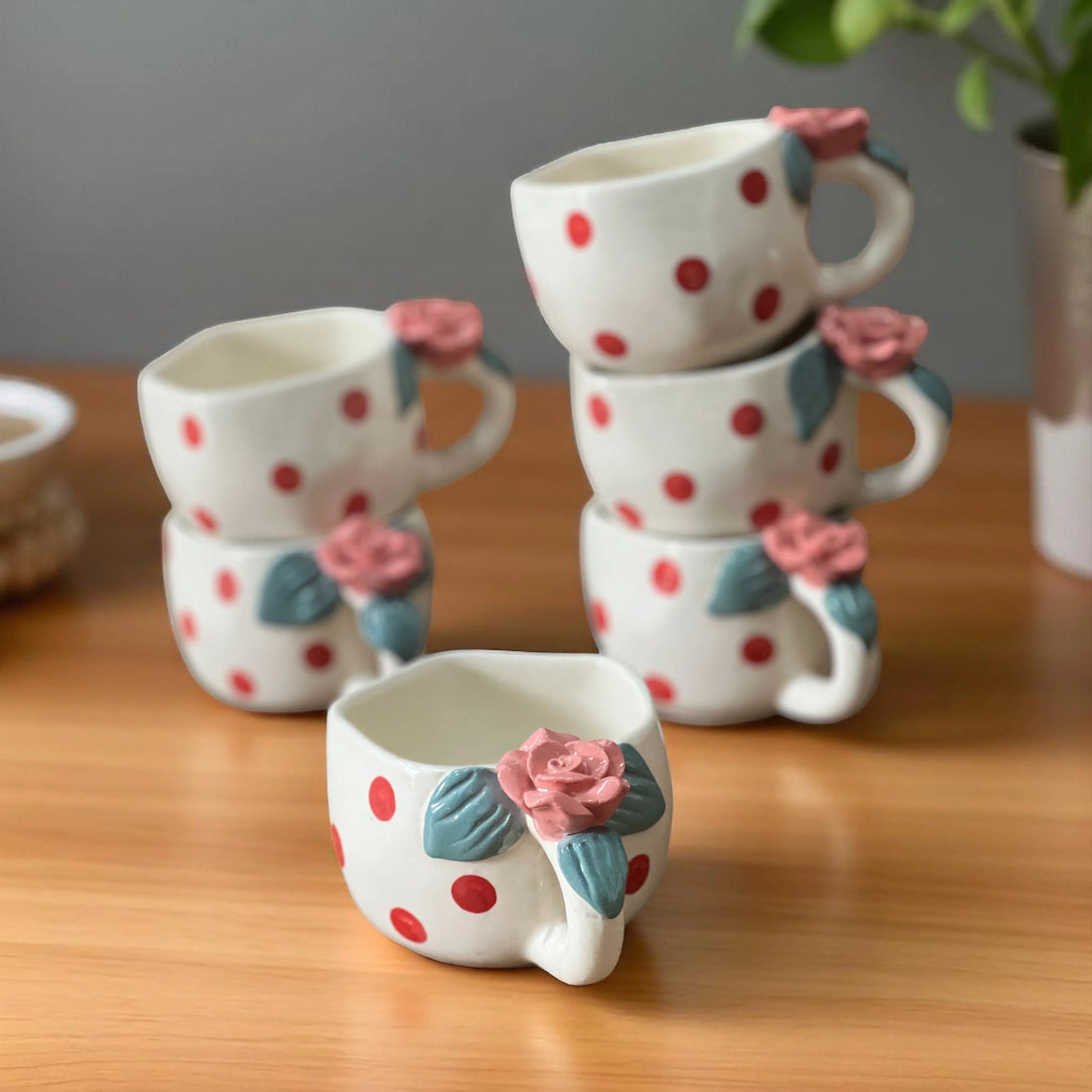 Rose given twice Set of 6 - Clayful Homes