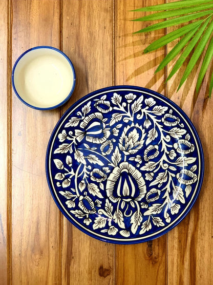 Hand Painted Mughal Dinnerware Set (2 Pcs)