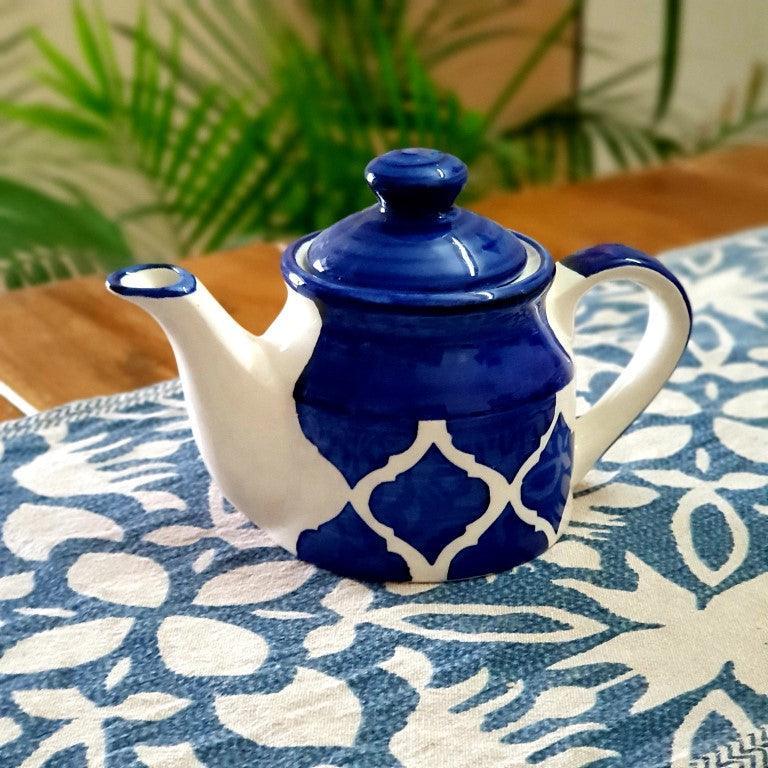 Two Royal Blue Teapot Set - Clayful Homes