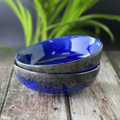 Lava Blue Set of 2 Serving Bowls