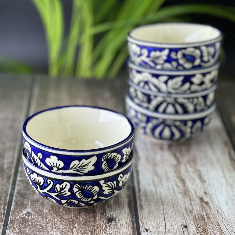 Blue Mughal Set of 6 Dinner Bowls