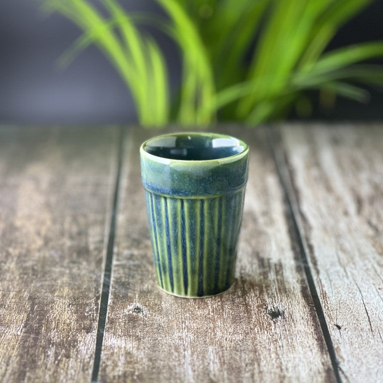 Cutting Chai Coffee Cups in Green