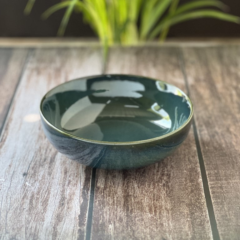 Green Stone Set of 2 Serving Bowls