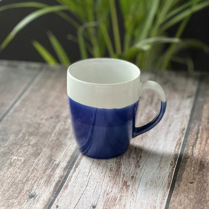 White &amp; Blue Mugs Set of 2