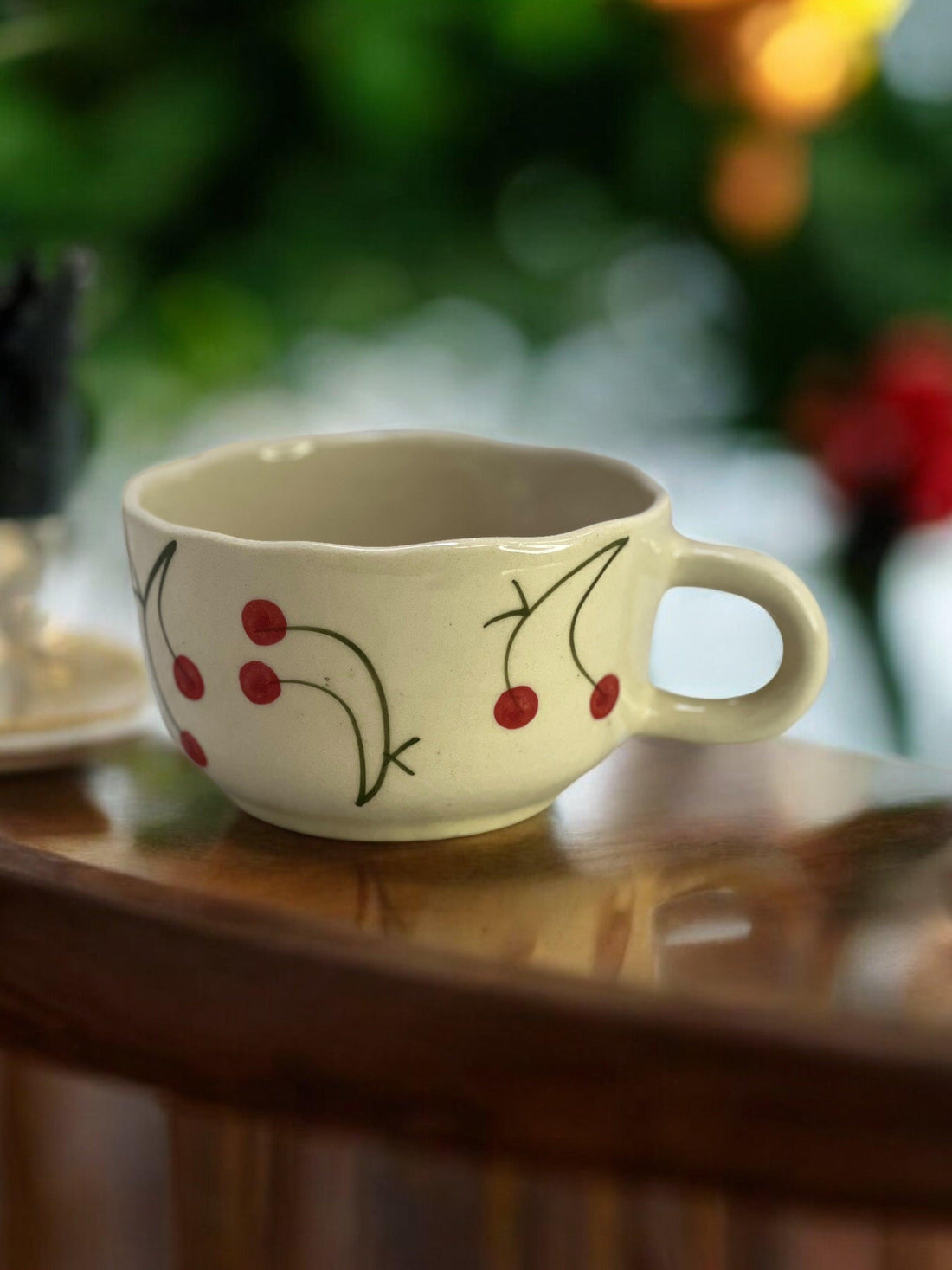 Cappuccino Mug Cherry - Clayful Homes