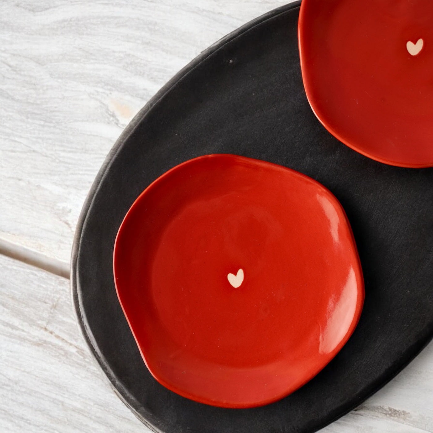 Heartfelt Cappuccino Mug with Dessert Plate