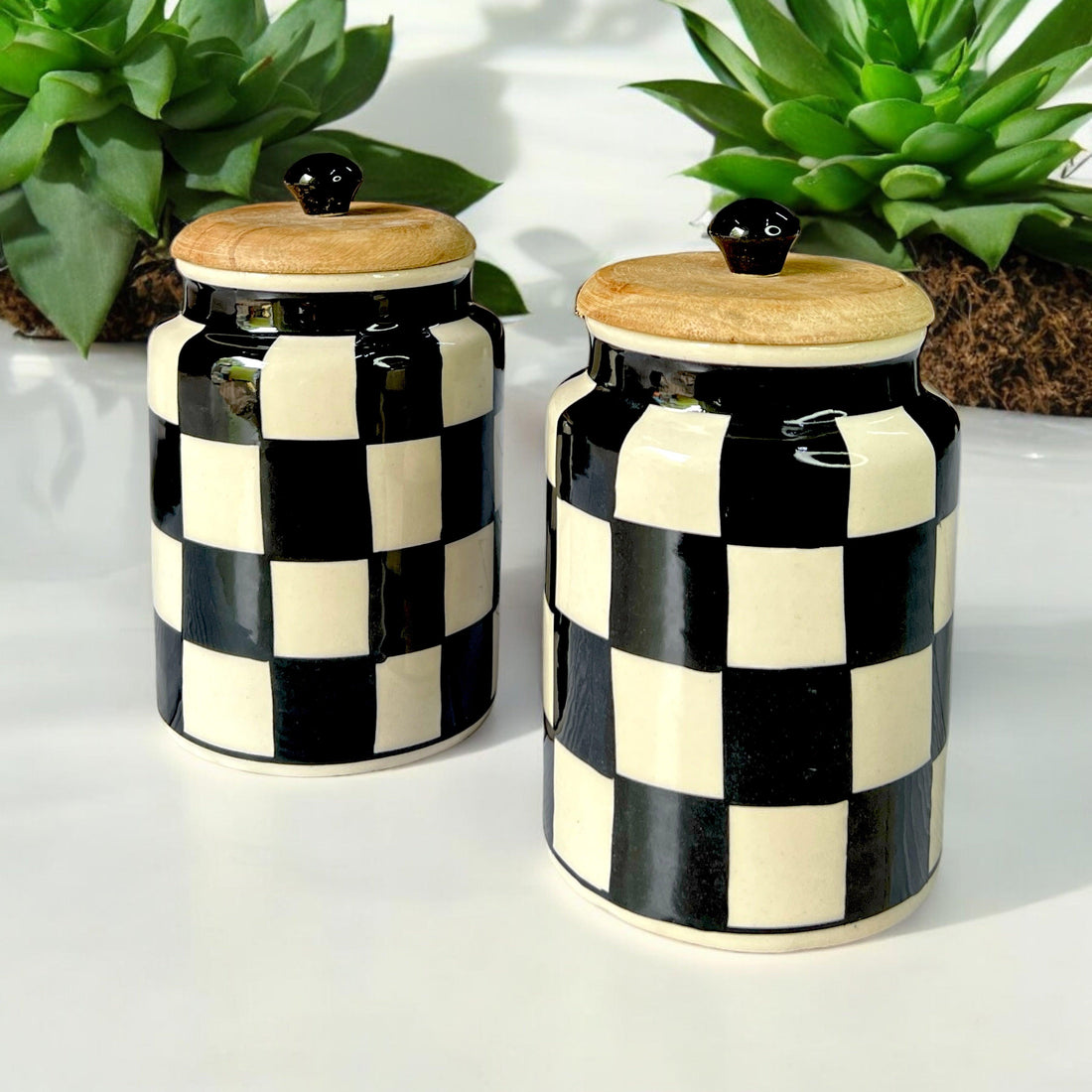 Ceramic Chess Jars - Clayful Homes