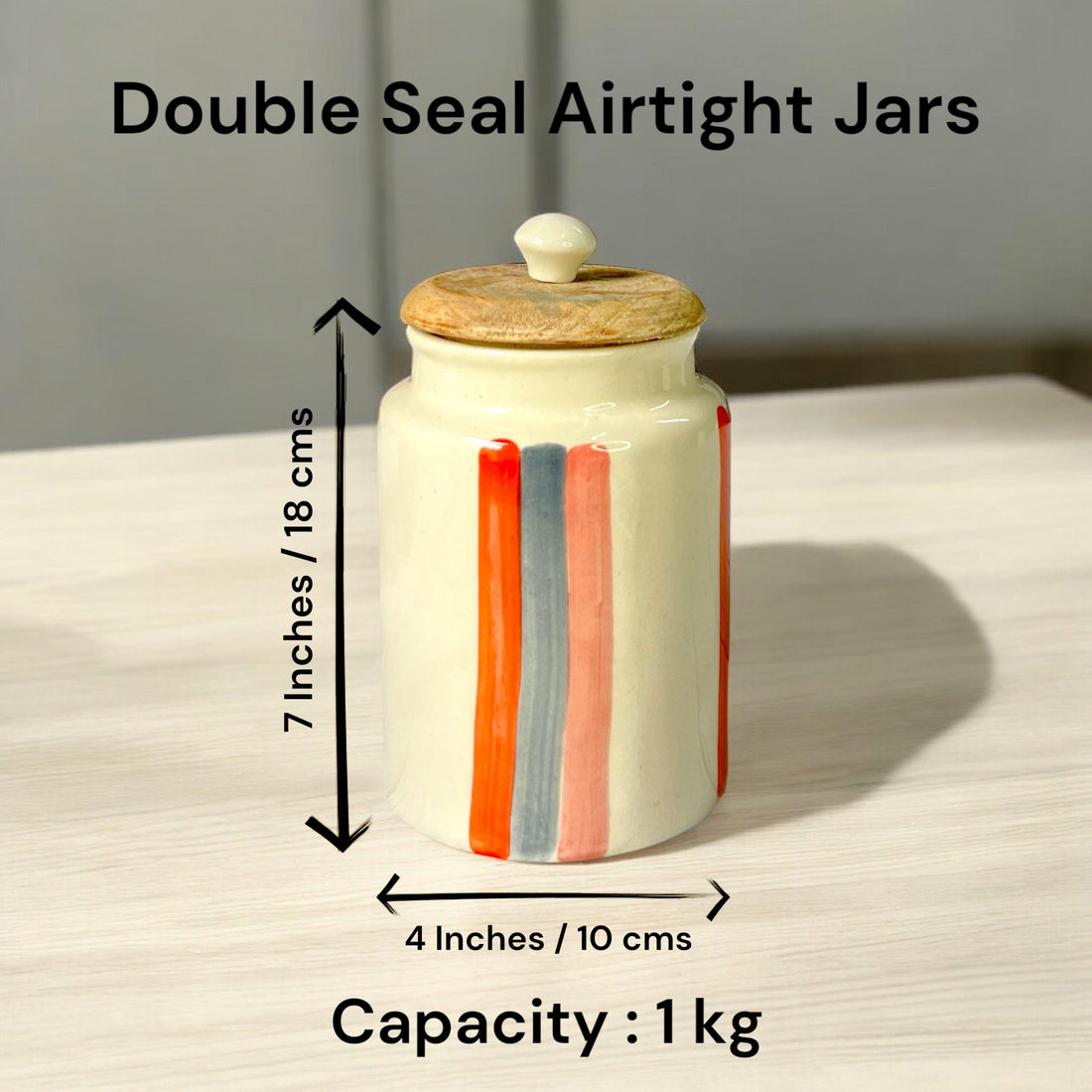 Single Orange Bar Jar - Clayful Homes