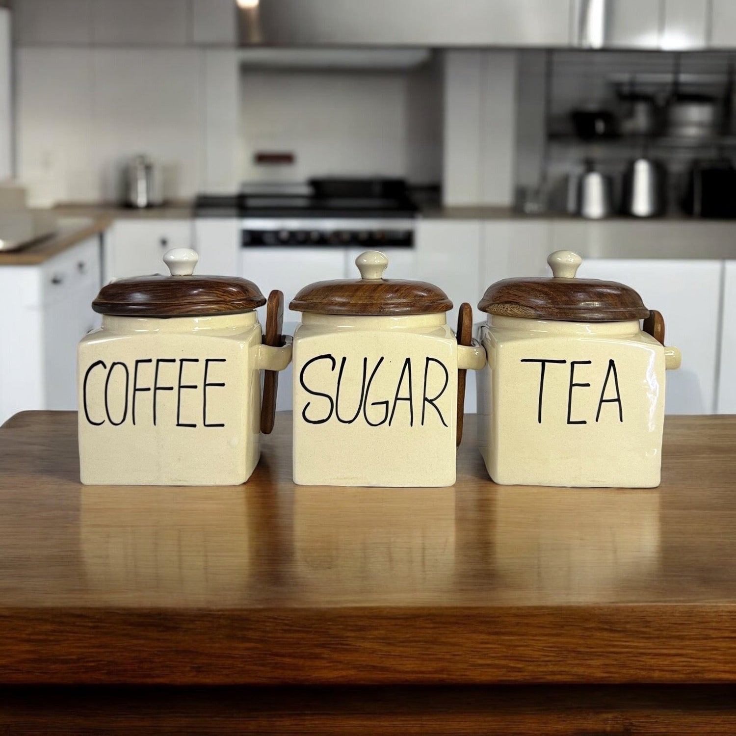 Tea Sugar Coffee Jars