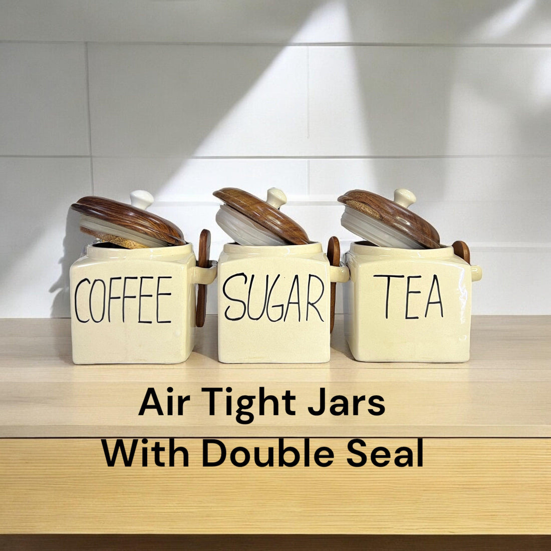 Tea Sugar Coffee Jars - Clayful Homes