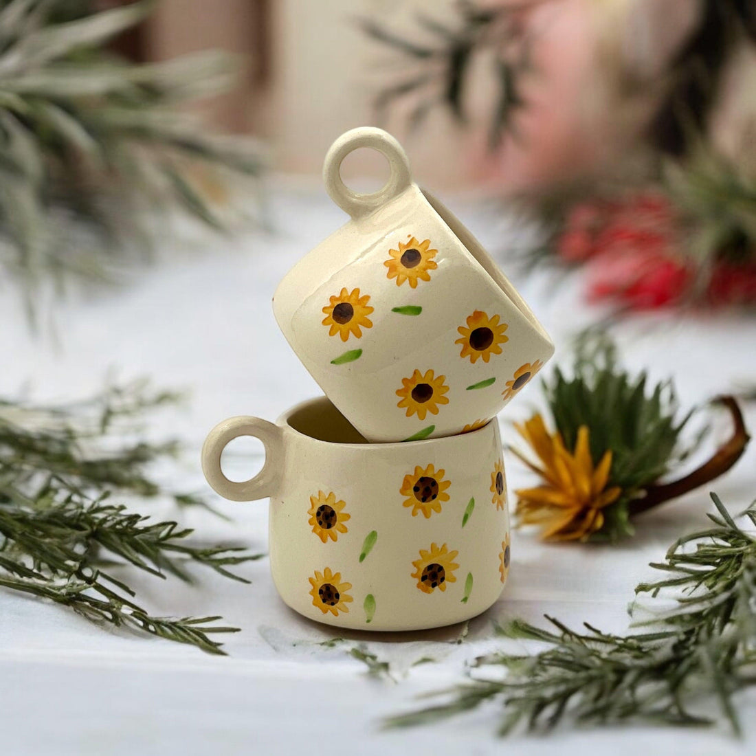 Two Sunfacing Mugs - Clayful Homes