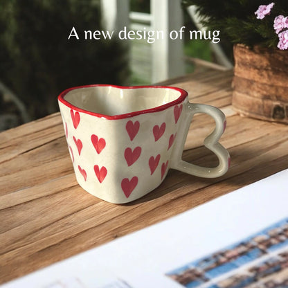 Red Hearts Coffee Mugs