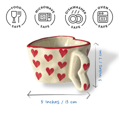 Red Hearts Coffee Mugs