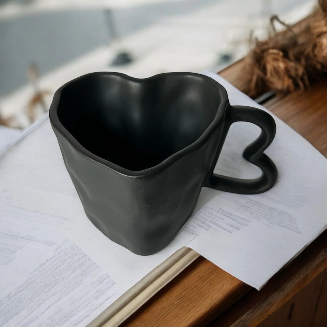 Black Hearts Coffee Mugs - Clayful Homes