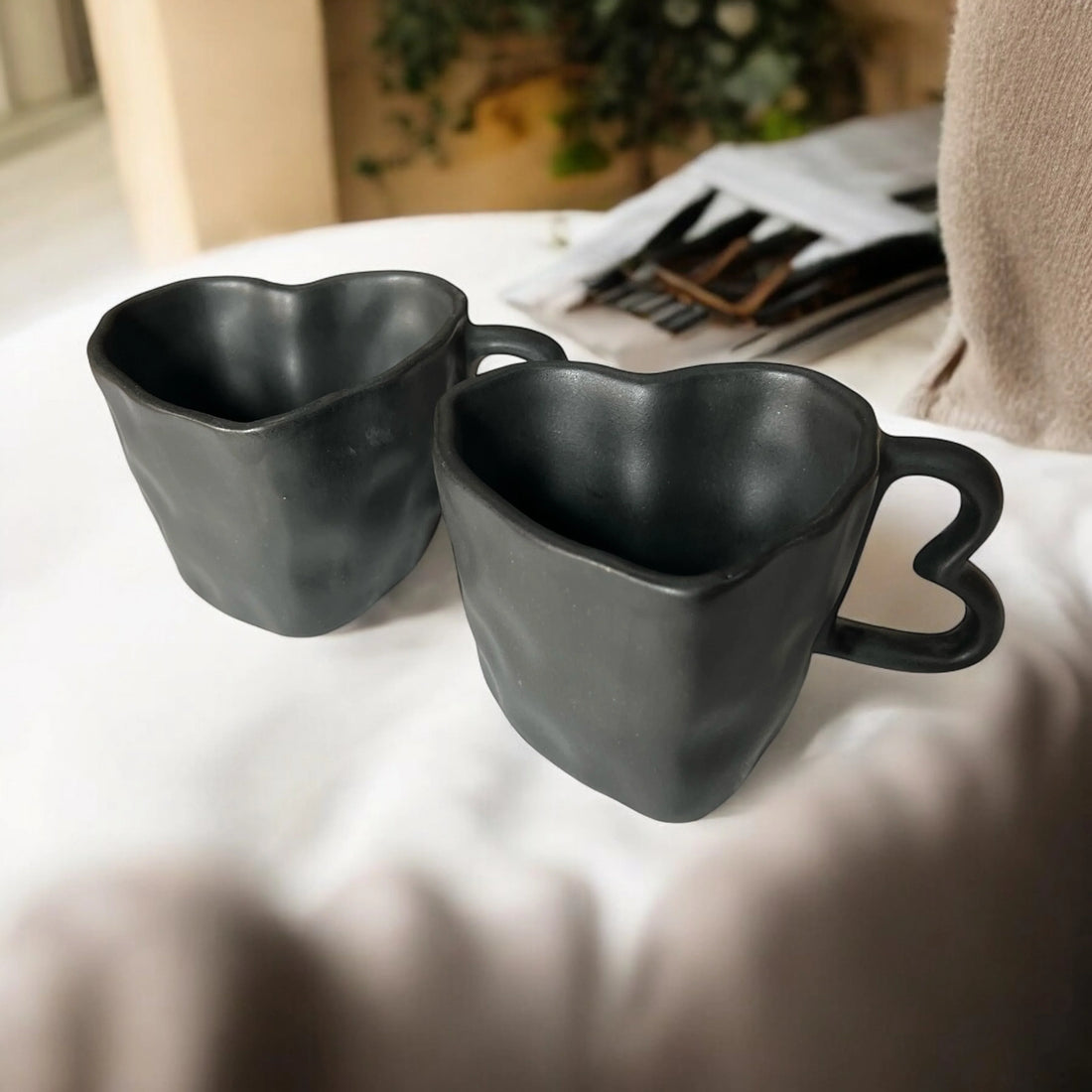 Black Hearts Coffee Mugs