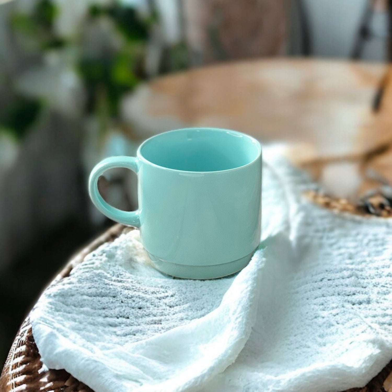 Cafe Green Mugs | Set of 2