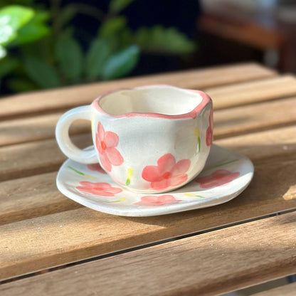 Blossom Mug with Desert Plate