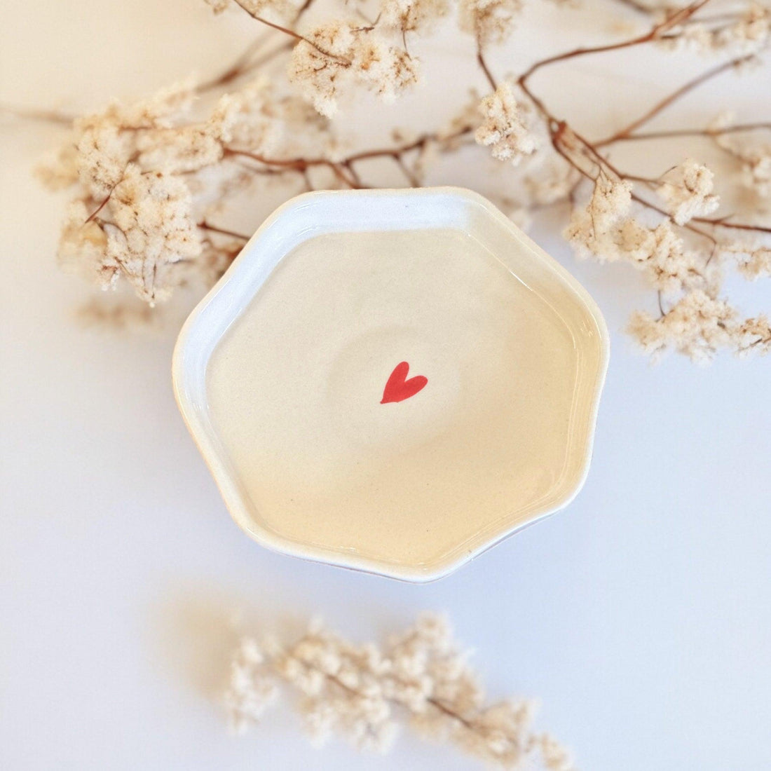 Heart Snack/Dessert Plate - Clayful Homes