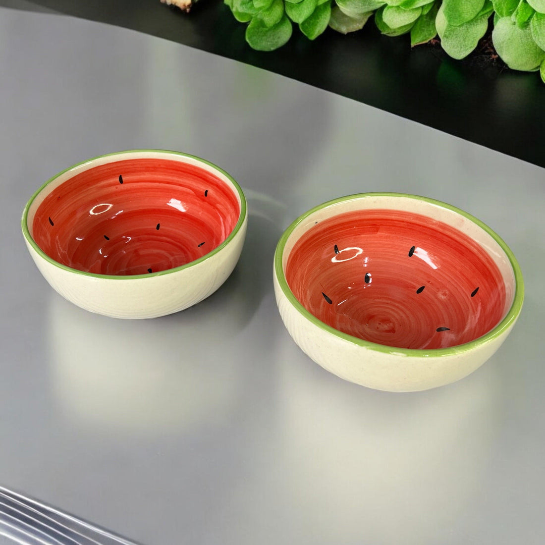 Watermelon Fruit Snack Bowls - Clayful Homes