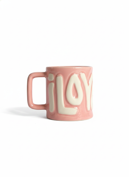 Pink “Love” Mug (Pack of 1)