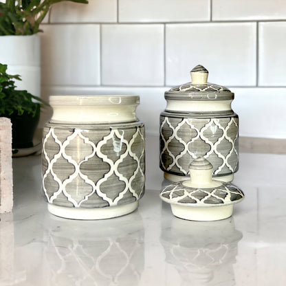 Two Morrocon Grey Jars