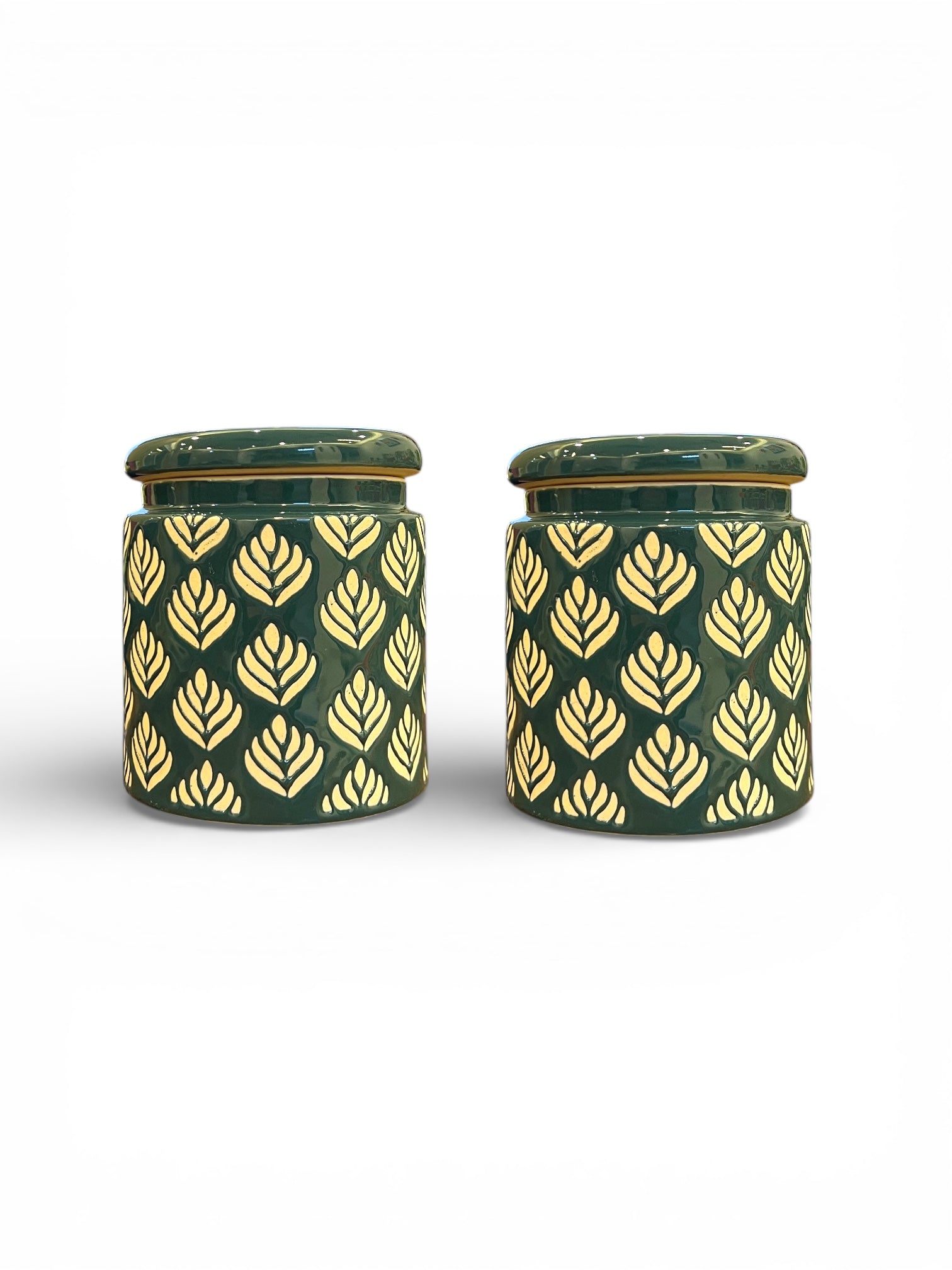 Green Design Jars Pack of 2 - Clayful Homes
