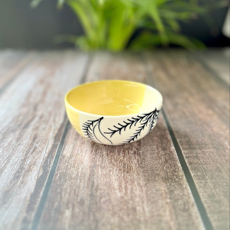 Hand Painted Yellow Dinner set (3 Pcs)