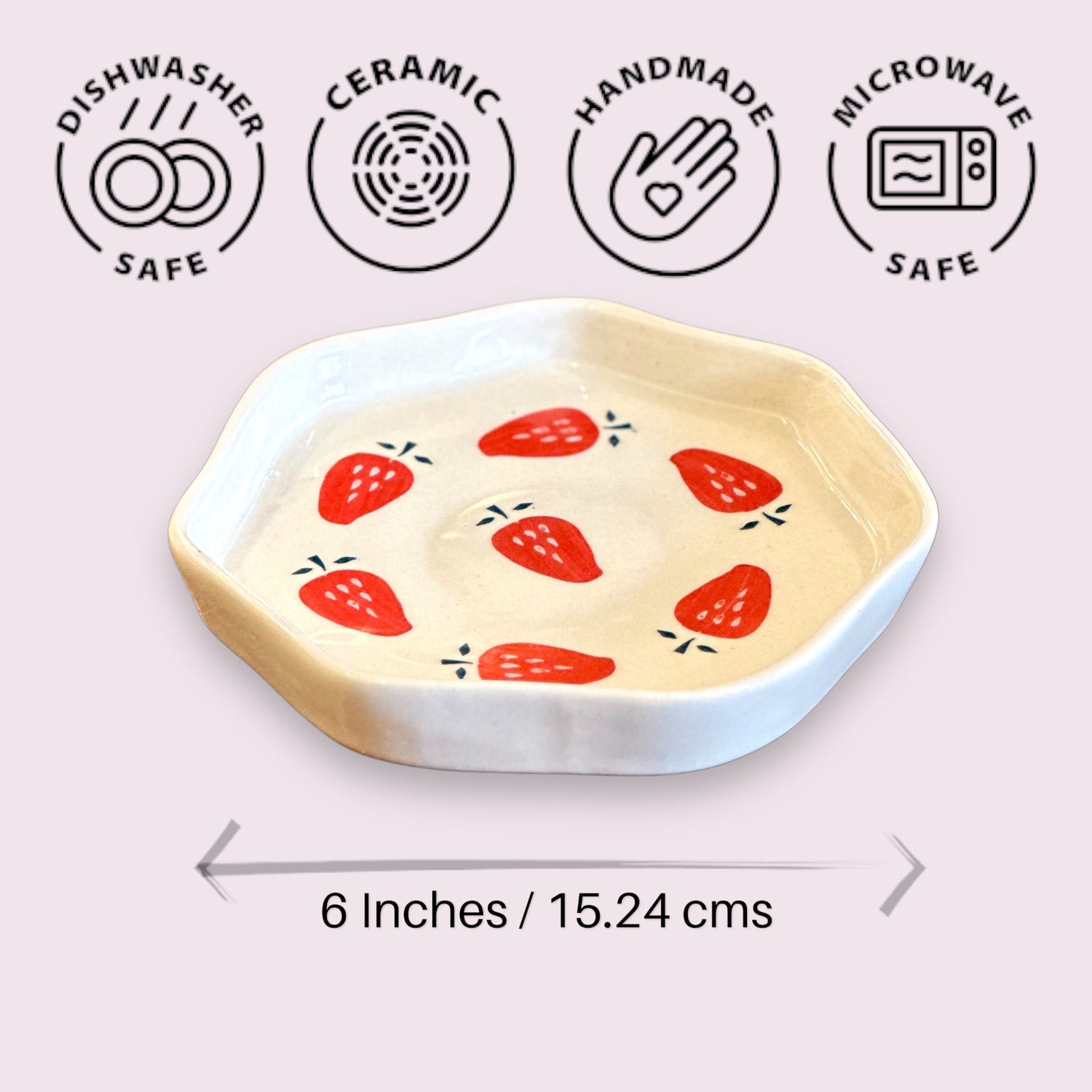 Strawberry Snack/Dessert Plate