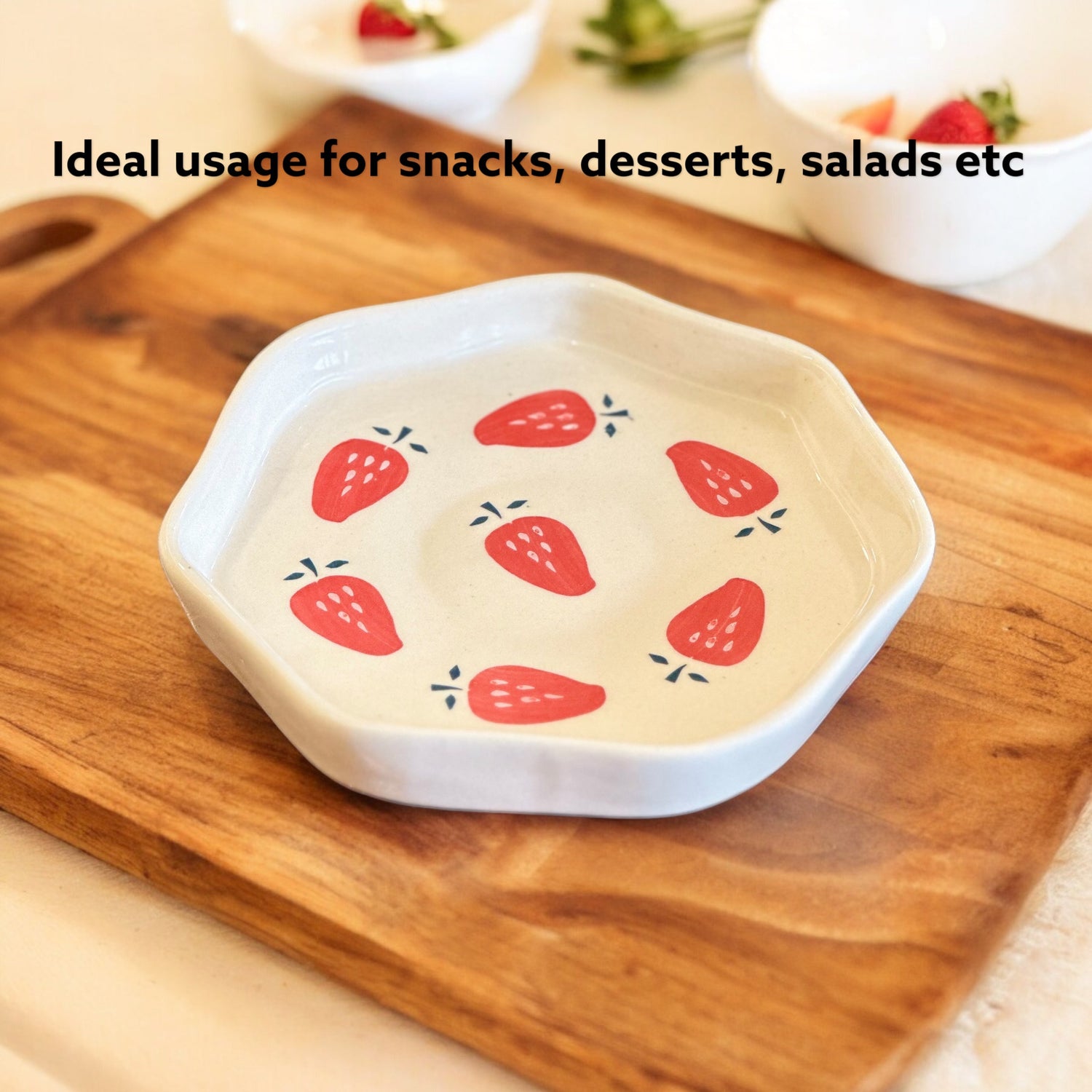 Strawberry Snack/Dessert Plate