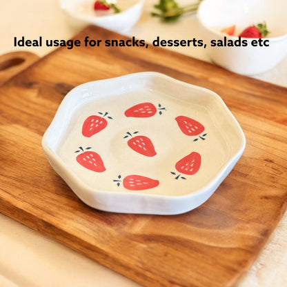 Strawberry Snack/Dessert Plate