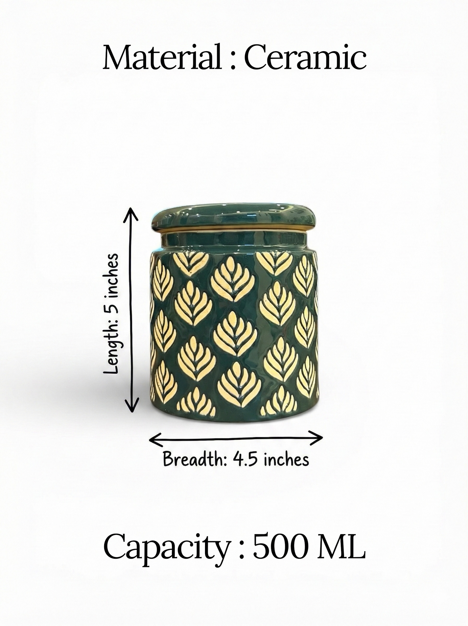 Green Design Jars Pack of 2 - Clayful Homes