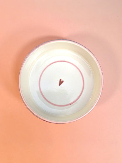 Sweet Heart Grid Flat Bowl