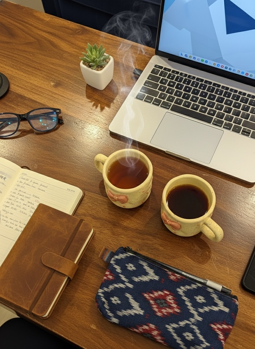 The Ribbon Mug Beige (Pack of 2)