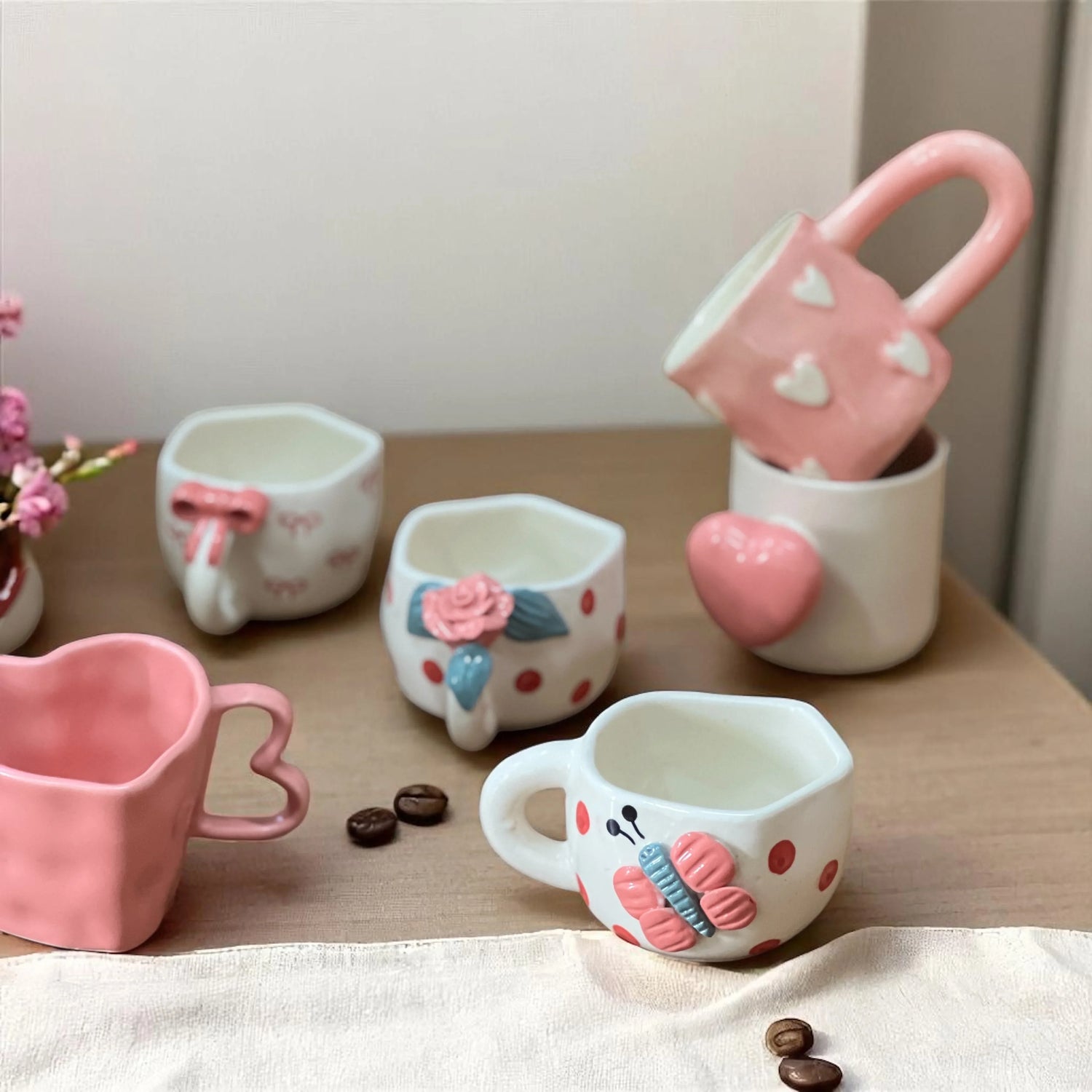 Shades of Pink Mugs ( Get 8 for price of 7) - Clayful Homes