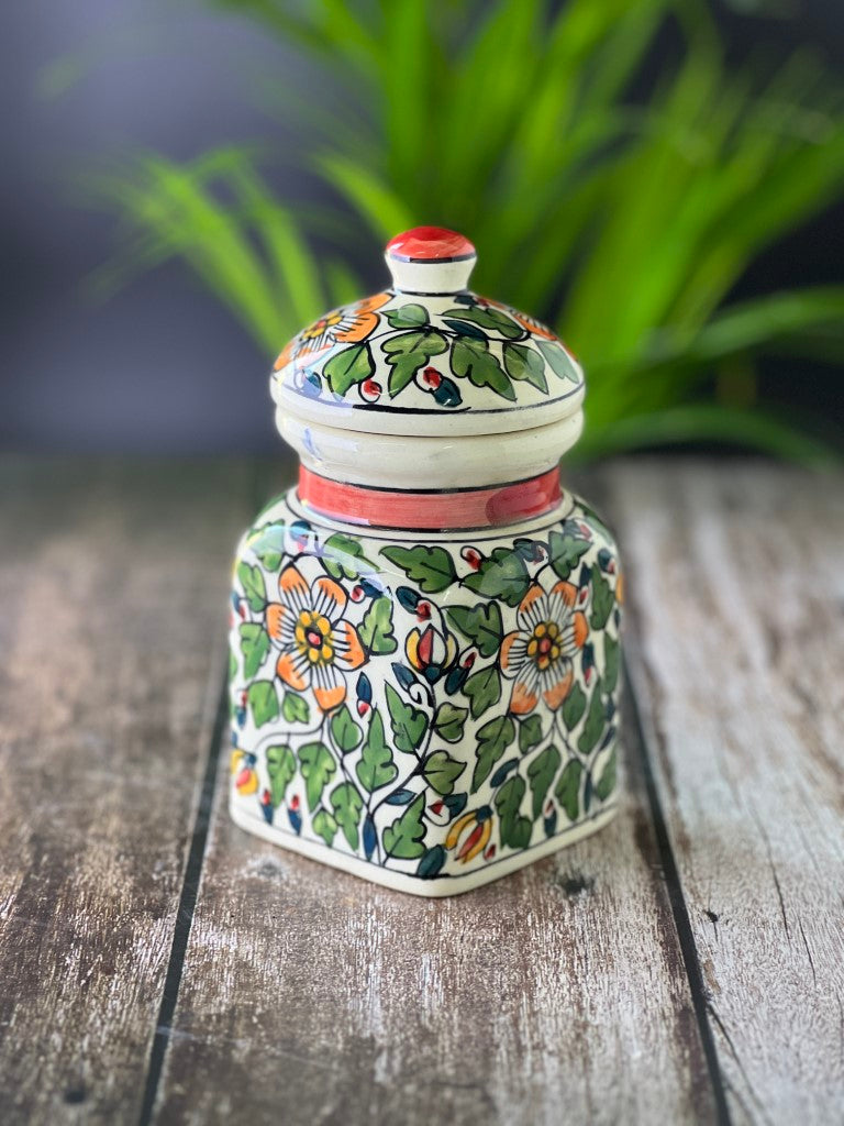 Ceramic Pickle Jars / Containers for Kitchen Storage, Hand Painted Barni - Set of 3