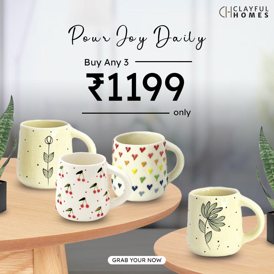 Buy Any 3 at ₹1199 - Clayful Homes