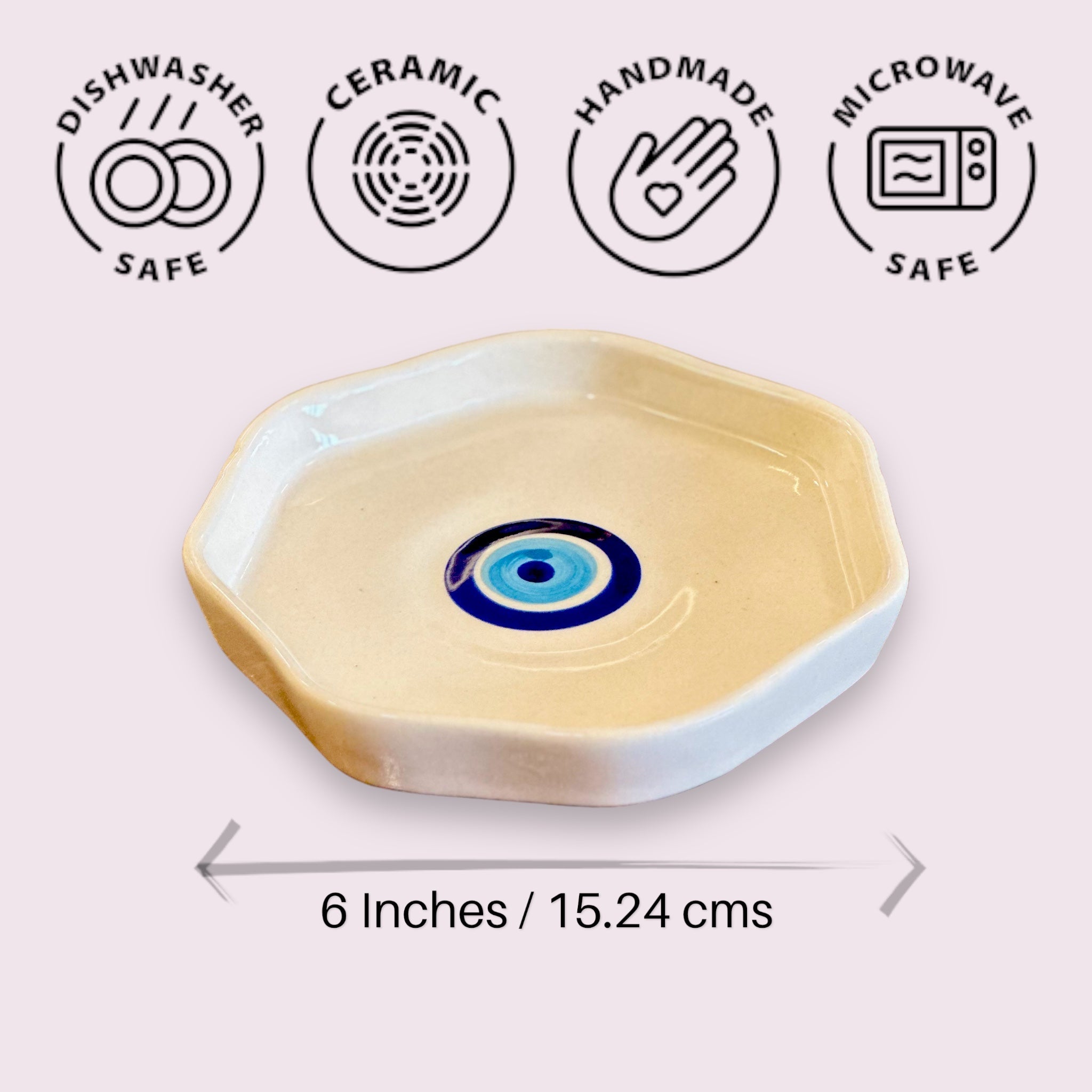 Evil Eye Snack/Dessert Plate