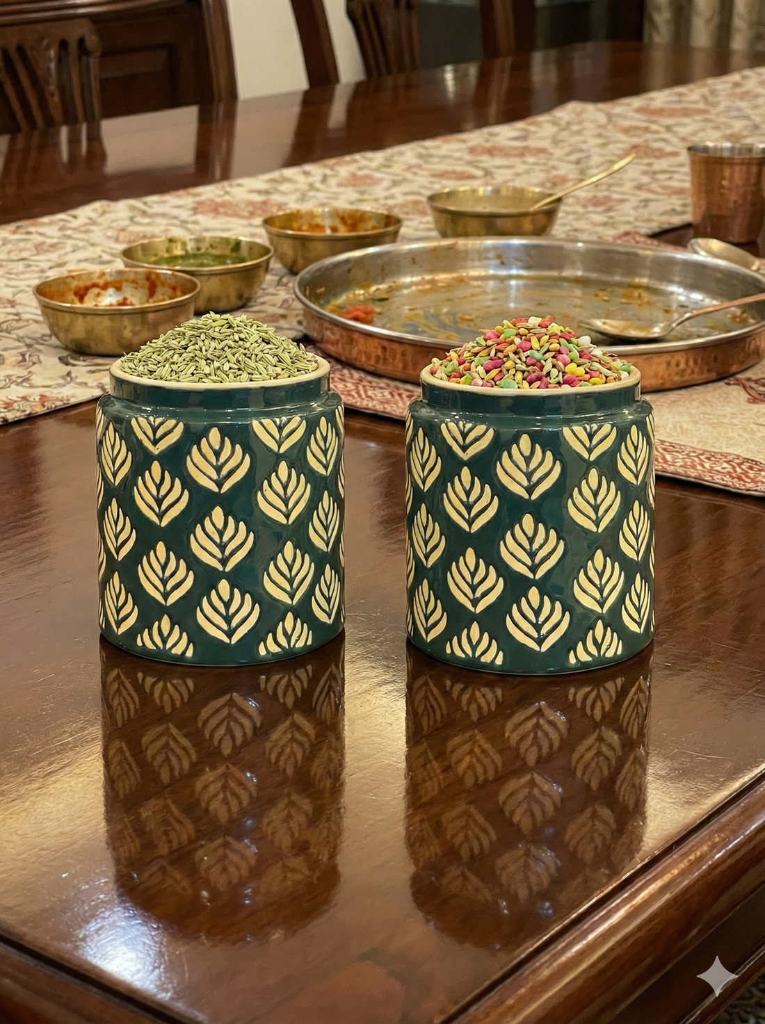 Green Design Jars Pack of 2 - Clayful Homes